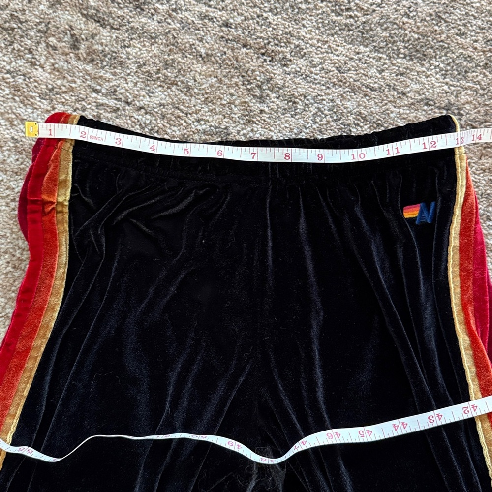 AVIATOR NATION Classic Velvet Stripes Pant in Black - Picture 11 of 11